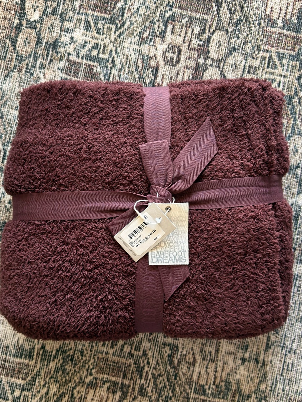 Barefoot Dreams Cozy Plush Throw Blanket - Deep Aubergine NWT